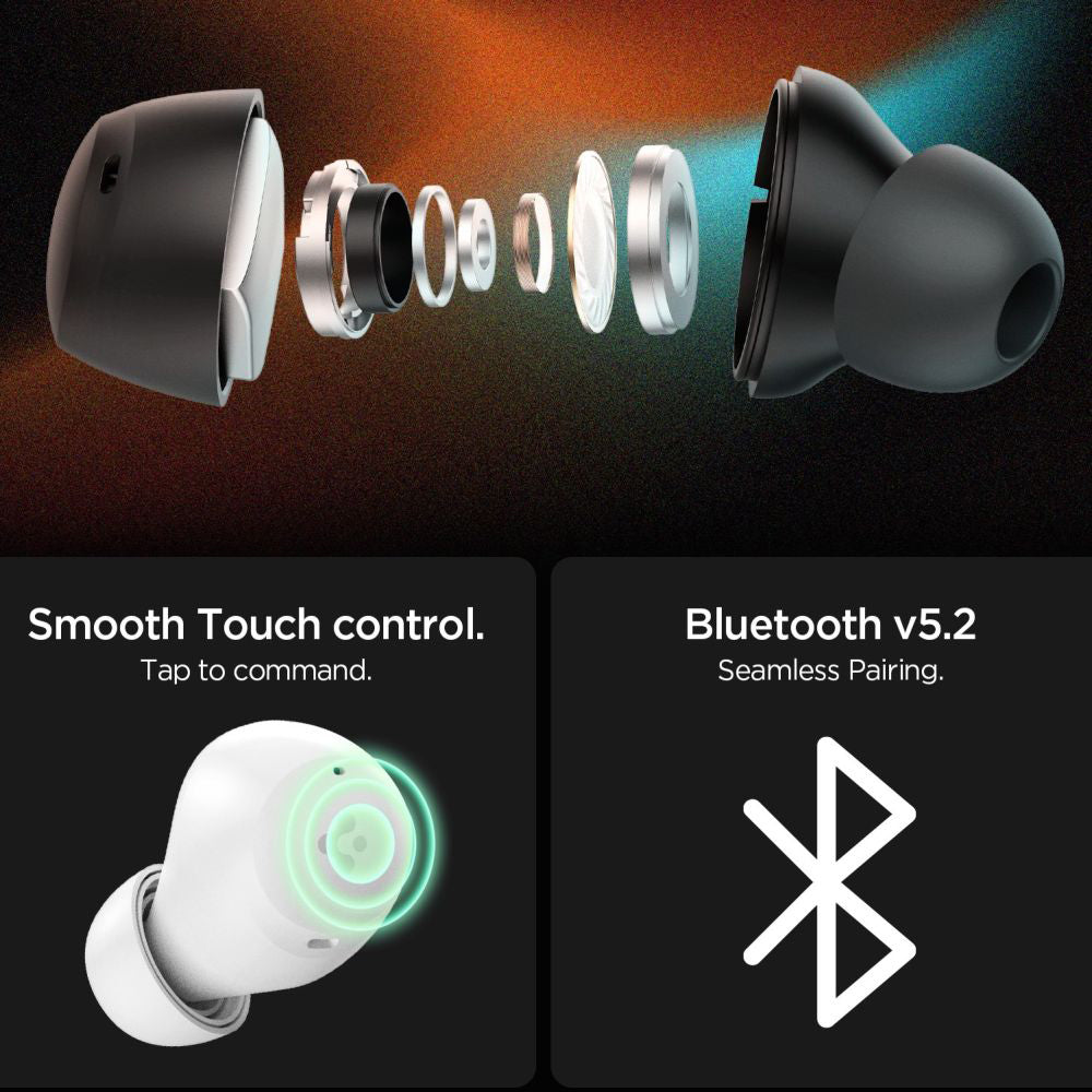 Handsfree Bluetooth Spigen SA2401, TWS, ANC, Bel ASD07963