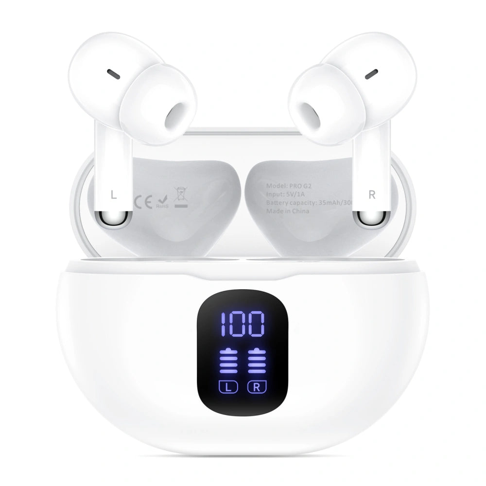 Brezžične slušalke Bluetooth Tech-Protect Ultraboost Pro G2, TWS, bele