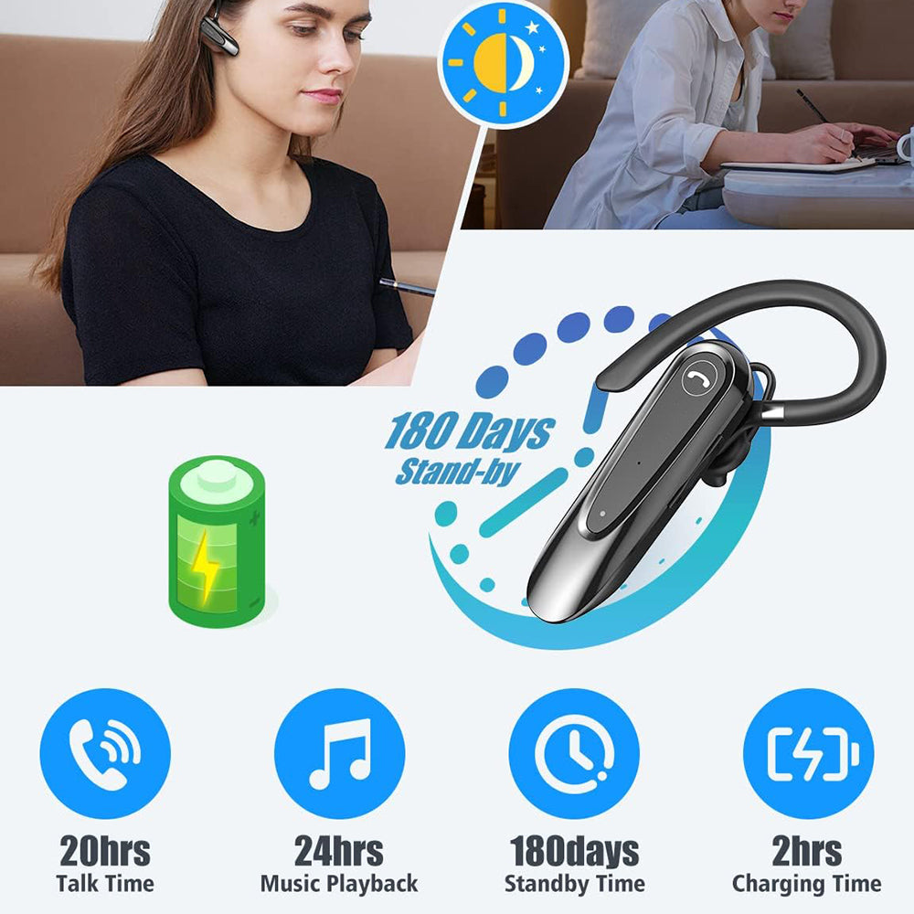 Brezžična slušalka Bluetooth Techsuit CB2 AirTalk, A2DP, Črna