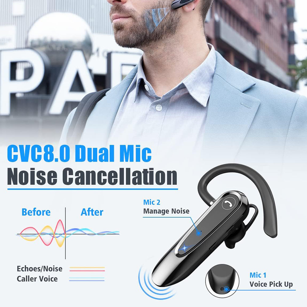 Brezžična slušalka Bluetooth Techsuit CB2 AirTalk, A2DP, Črna