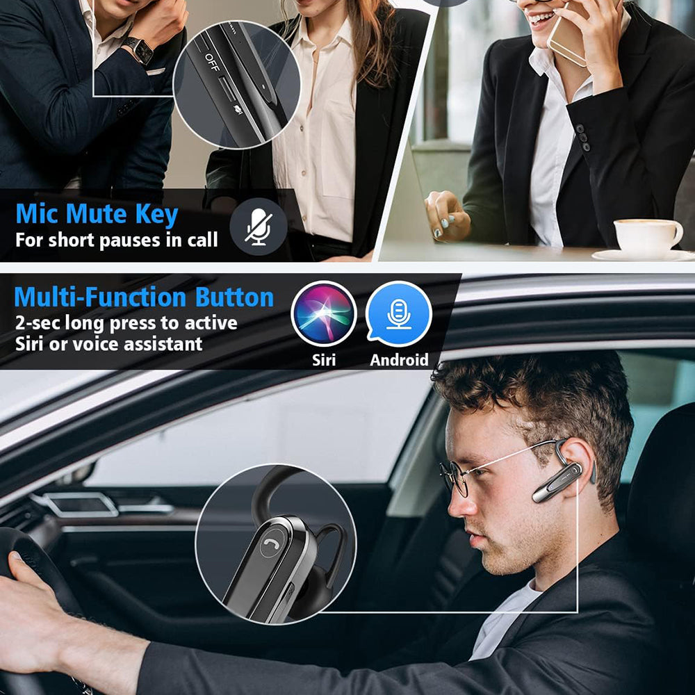 Brezžična slušalka Bluetooth Techsuit CB2 AirTalk, A2DP, Črna