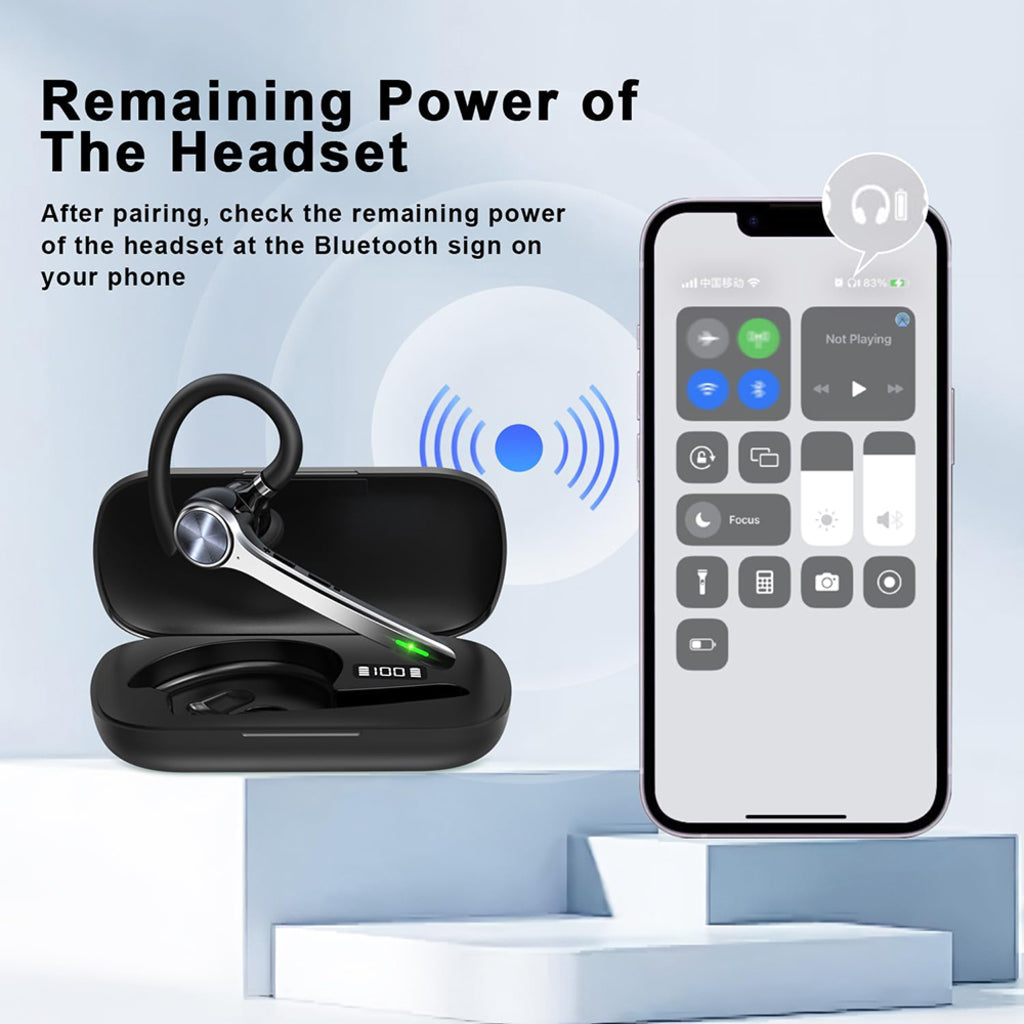 Handsfree Bluetooth Techsuit NeXound G7, MultiPoint, A2DP, Črna