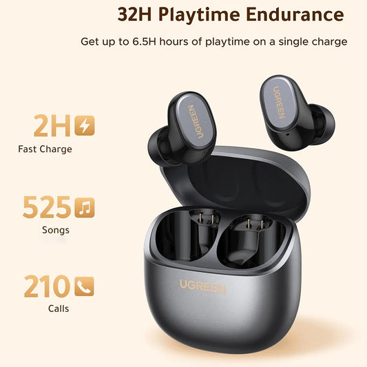 Brezžične slušalke Bluetooth UGREEN Dots (75628), TWS, MultiPoint, črne