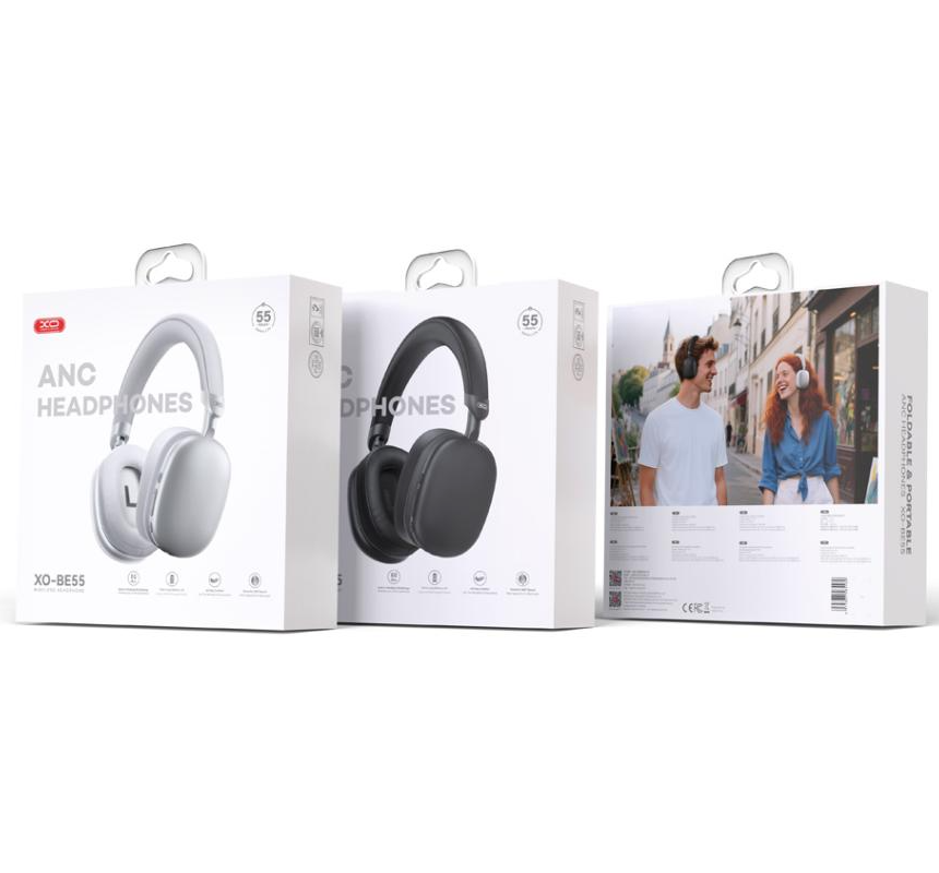 Bluetooth prostoročni XO Design BE55, A2DP, ANC, srebrna