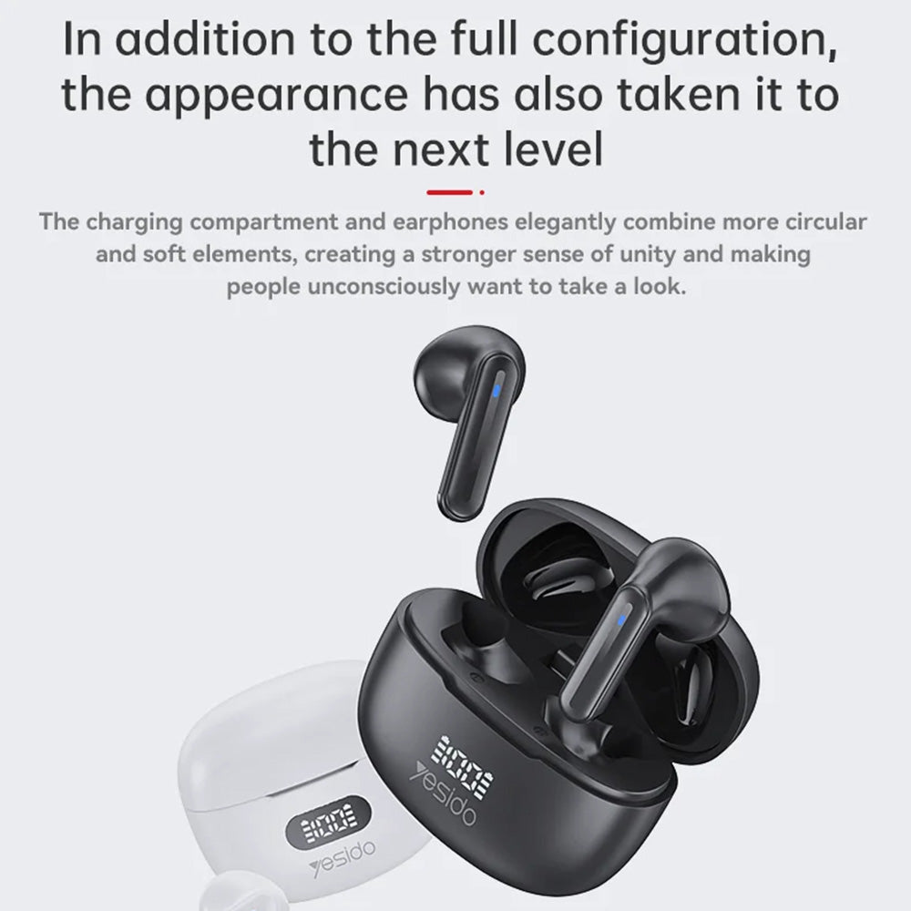 Brezžične slušalke Bluetooth Yesido TWS19, TWS, črne