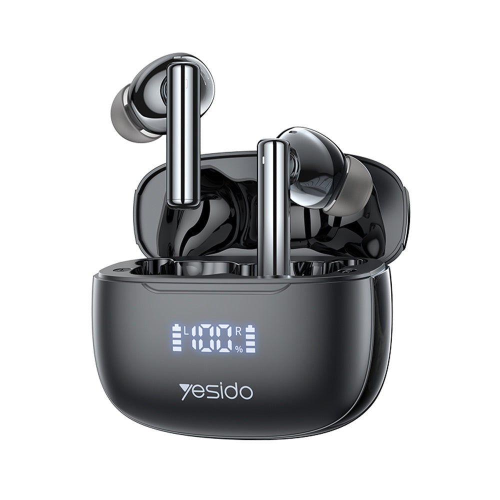 Handsfree Bluetooth Yesido TWS23, TWS, ANC, Črna