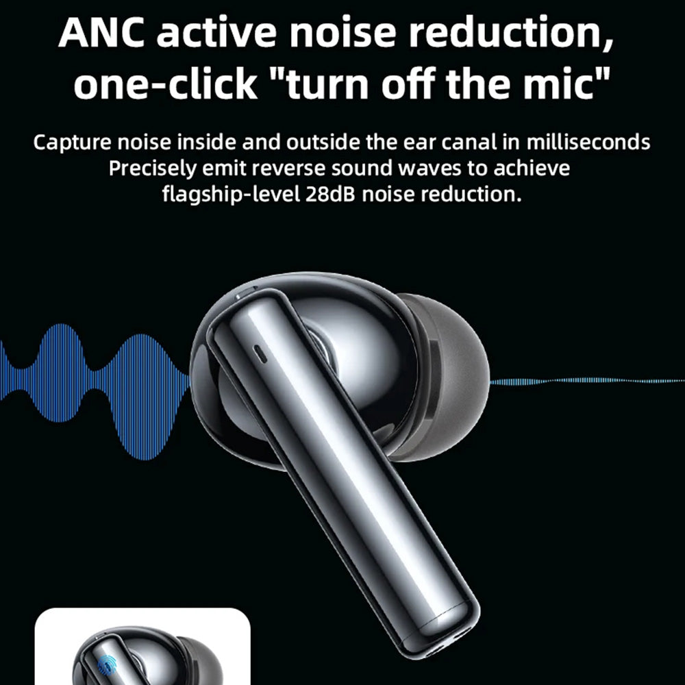 Handsfree Bluetooth Yesido TWS23, TWS, ANC, Črna