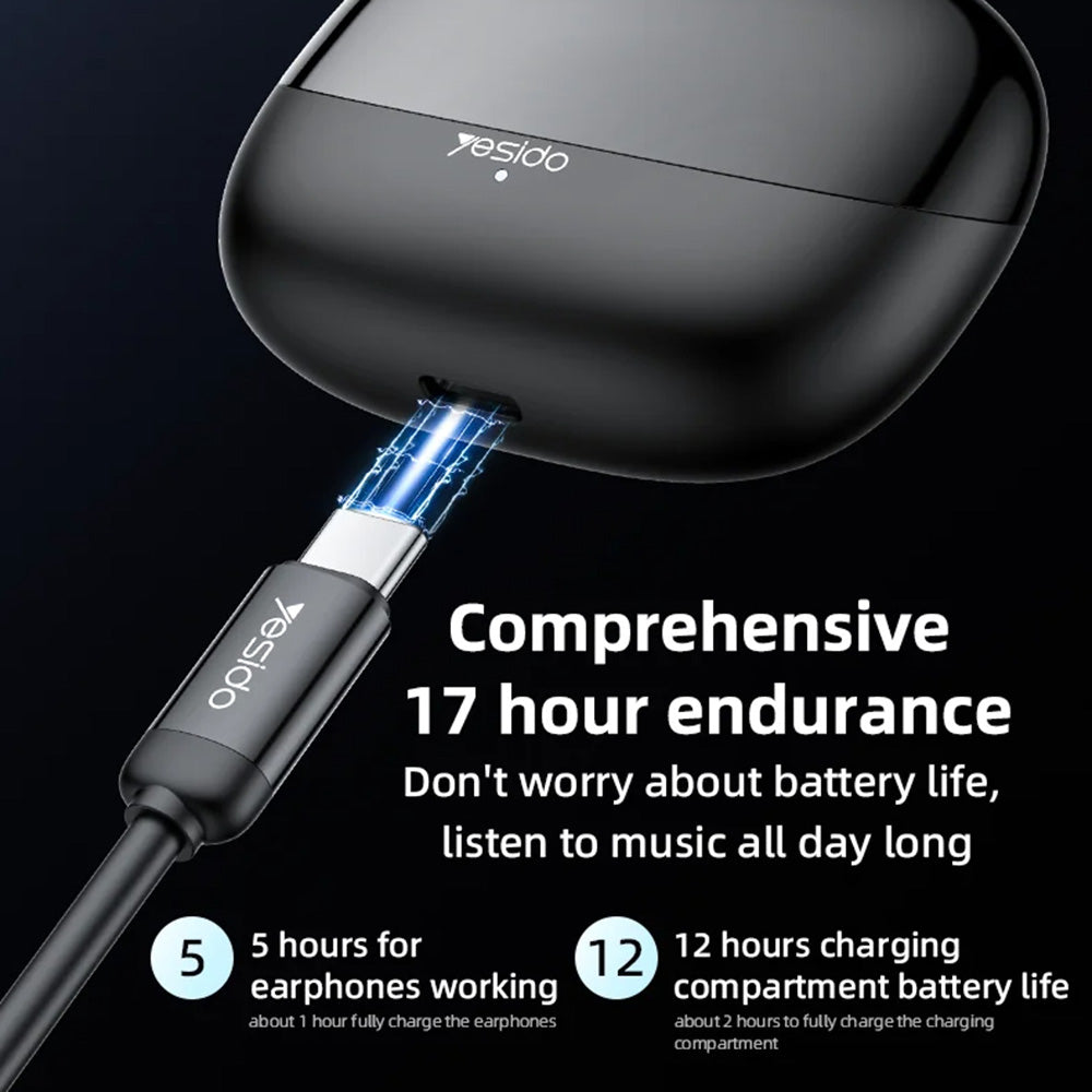 Brezžične slušalke Bluetooth Yesido TWS26, TWS, črne