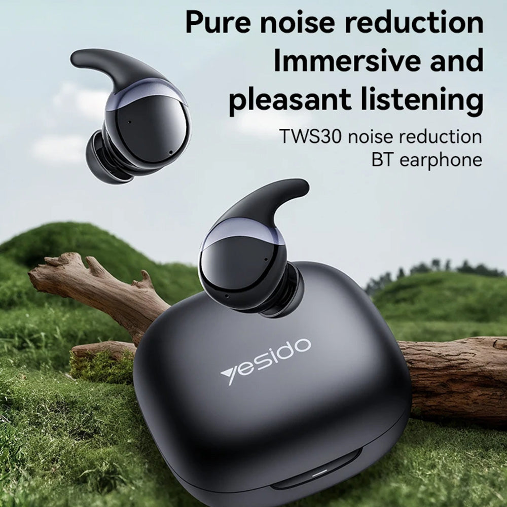 Brezžične slušalke Bluetooth Yesido TWS30, TWS, ANC, črne