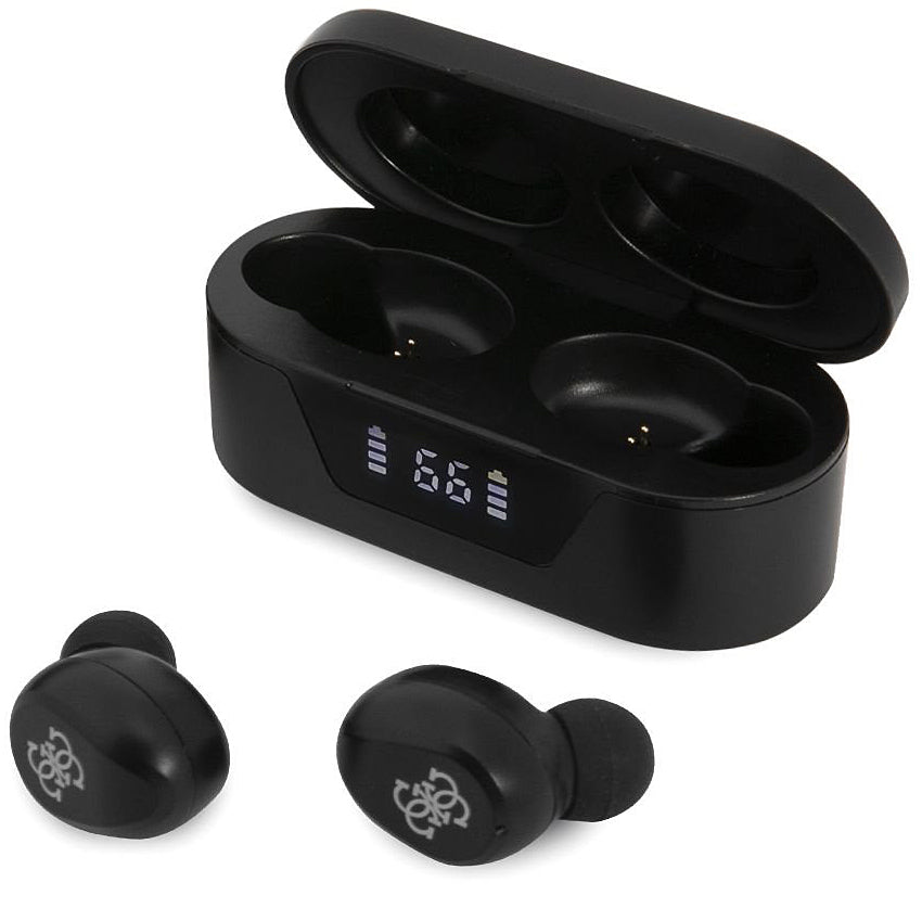 Brezžične slušalke Bluetooth Guess Classic Logo, TWS, črne