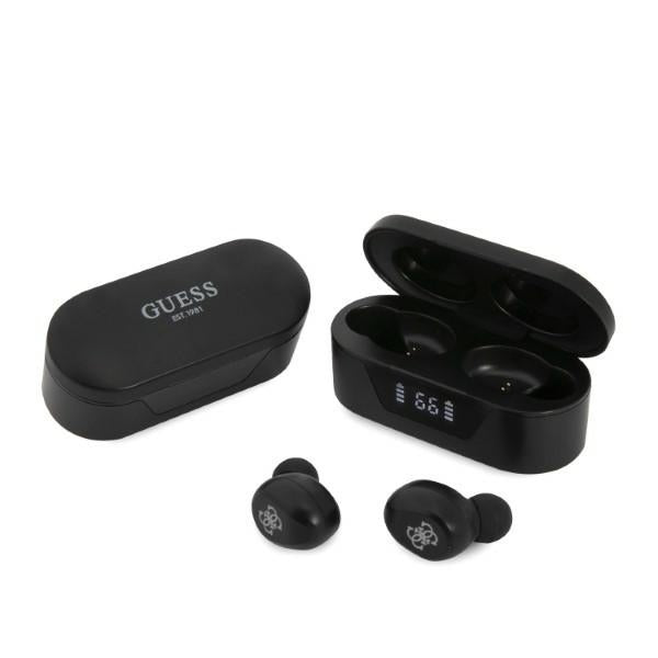 Brezžične slušalke Bluetooth Guess Classic Logo, TWS, črne
