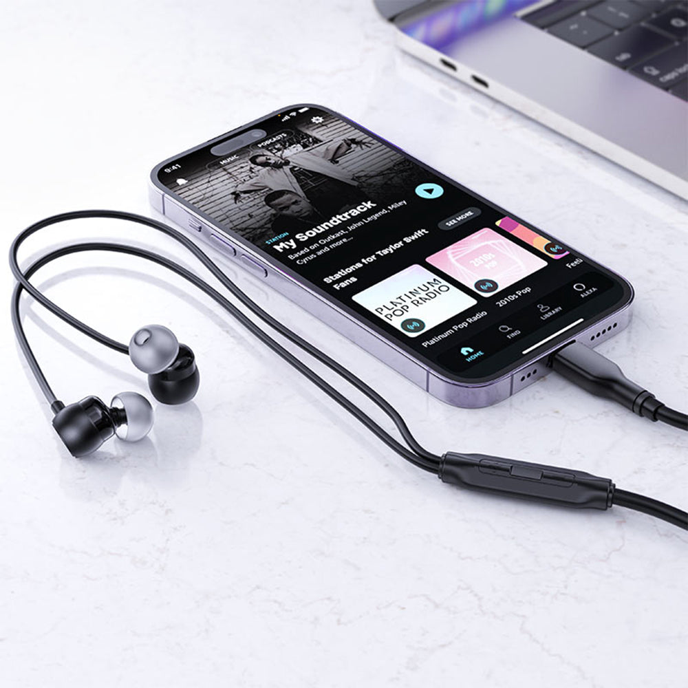 Handsfree USB-C Acefast L8, Črn