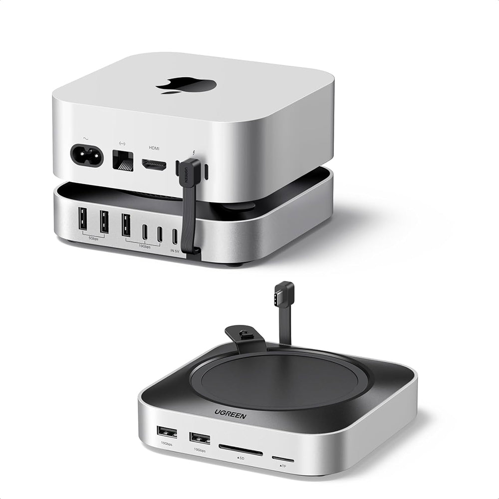Večnamenski hub UGREEN CM841A (95094) za Apple Mac Mini M4 / Mini M4 Pro, 10v1, siva