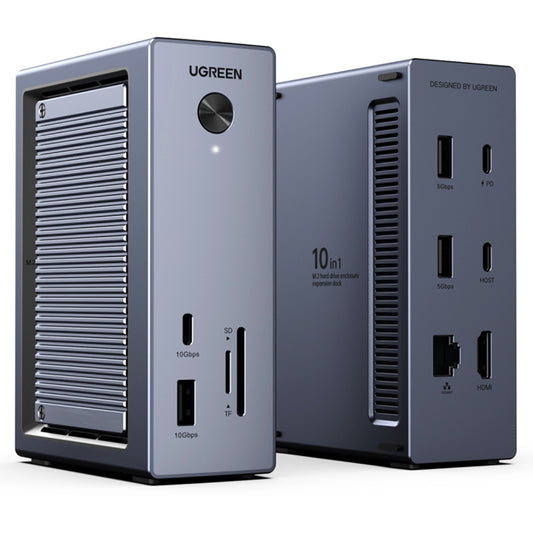 Večnamenski hub UGREEN CM923 (55735), 10v1, Siv