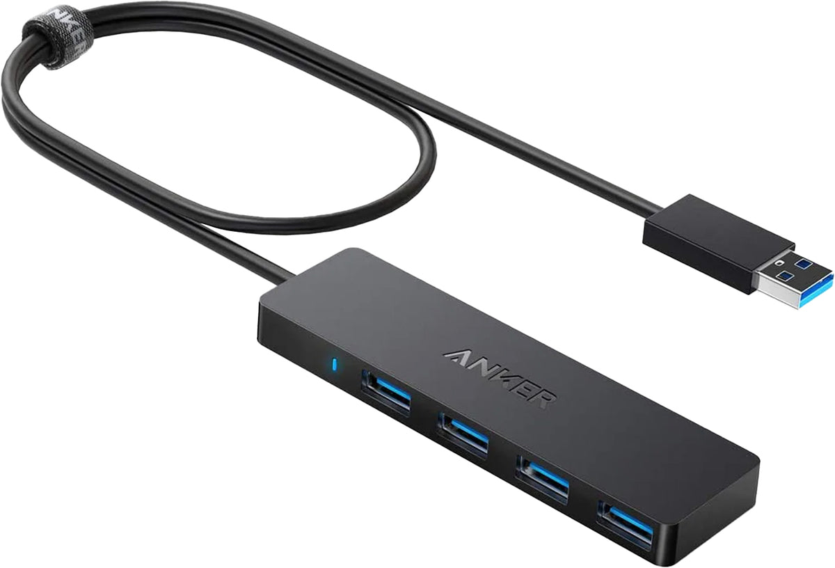 Hub USB Anker, 4 x USB-A 3.0, Črn A7516016