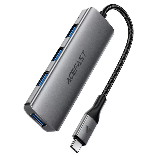 Hub USB-C Acefast J15, 4v1, Siv