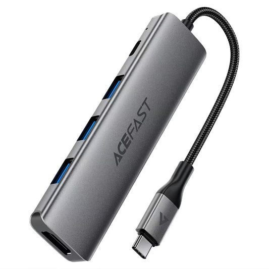 Hub USB-C Acefast J16, 5v1, Siv