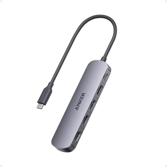 Hub USB-C Anker, 2 x USB-A - 1 x USB-A 3.0 - 1 x USB-C - 1 x HDMI, Siv A8357HA0