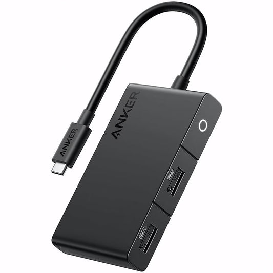 Razdelilnik USB-C Anker 332, 2 x USB-A - 2 x USB-C - 1 x HDMI, črn A8356G11