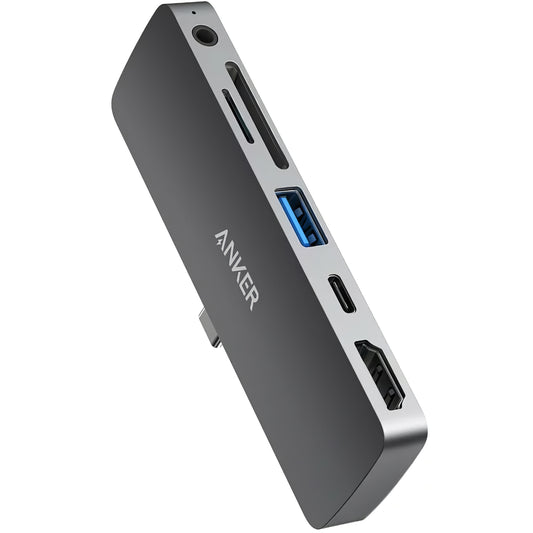 Anker PowerExpand Direct USB-C Hub za Apple iPad Pro 11 / Pro 12.9, 1 x USB-C - 1 x USB-A - 1 x HDMI - 1 x 3,5 mm Jack - 1 x SD - 1 x microSD, siva