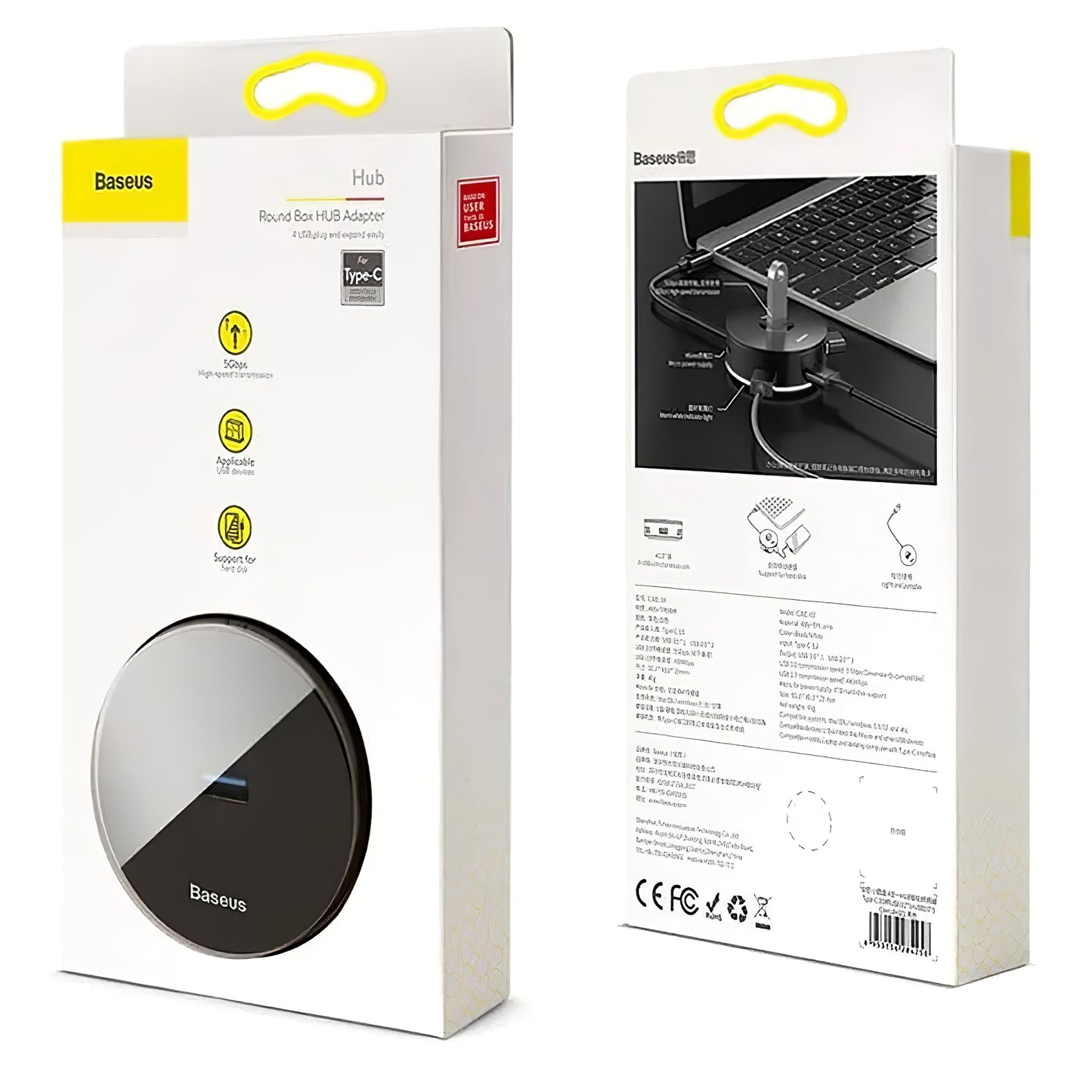Baseus AirJoy USB-C Hub, 3 x USB-A - 1 x USB-A 3.0, Black CAHUB-G01 CAHUB-G01
