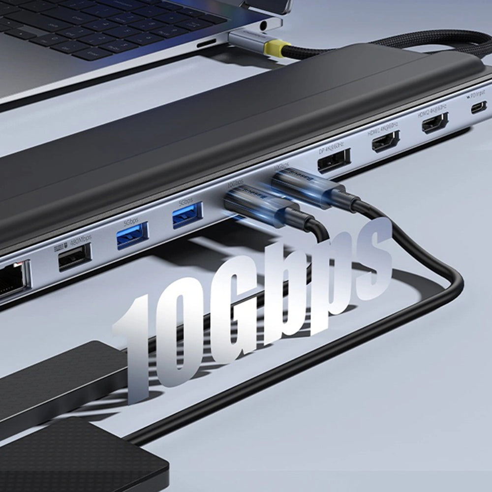 Hub USB-C Baseus EliteJoy EH3, 12in1, Siv B00051300111-00