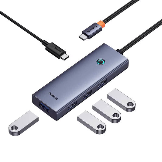 Hub USB-C Baseus UltraJoy, 4 x USB-A 3.0 - 1 x USB-C, Siv B00052801811-01