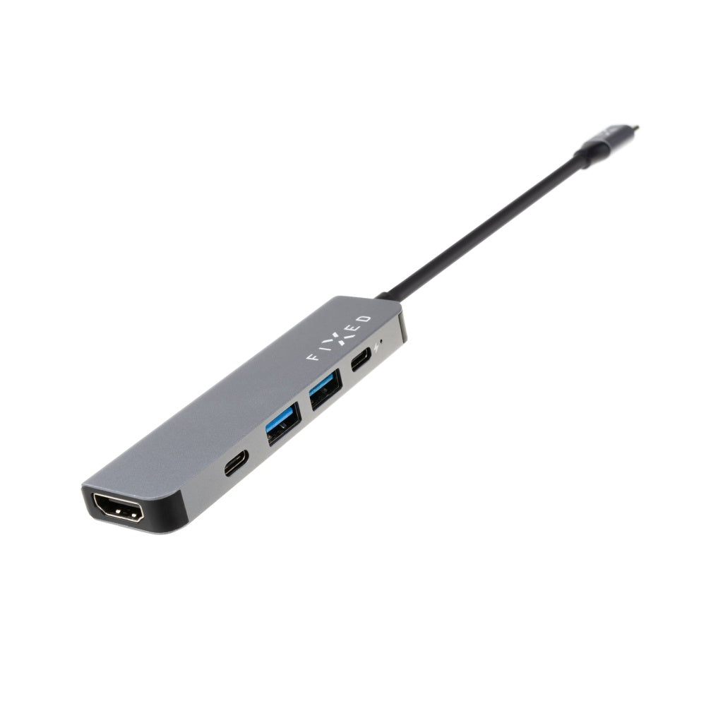 Hub USB-C Fixed, 4in1, Siv