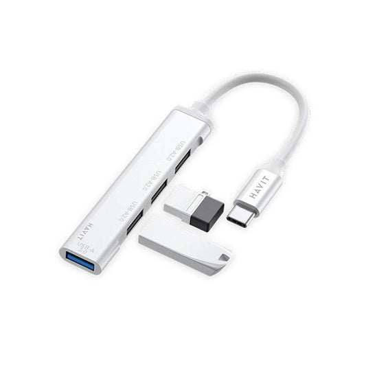 USB-C Hub HAVIT HB41, 4v1, Srebrn