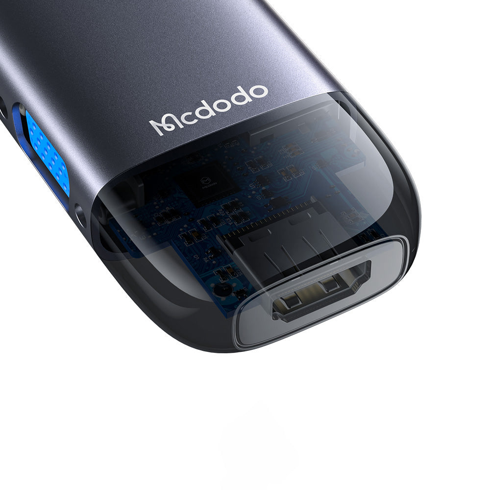 Hub USB-C McDodo HU-7420, 10v1, Siv