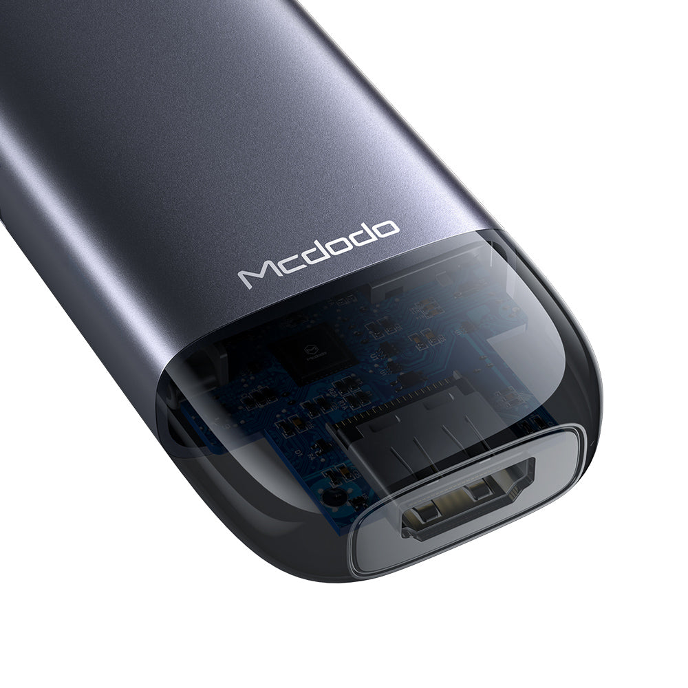 Hub USB-C McDodo HU-7740, 6v1, Siv