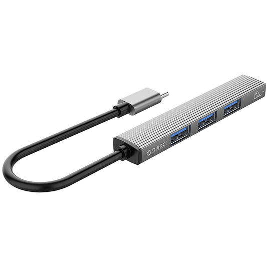 Hub USB-C Orico AH-A13, 1 x USB-A 3.0 - 3 x USB-A, Siv