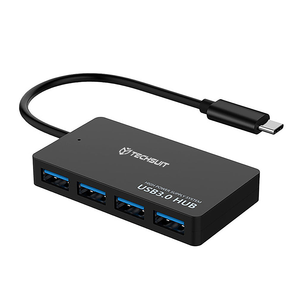 Hub USB-C Techsuit H16 QuantumNode, 4v1, Črn