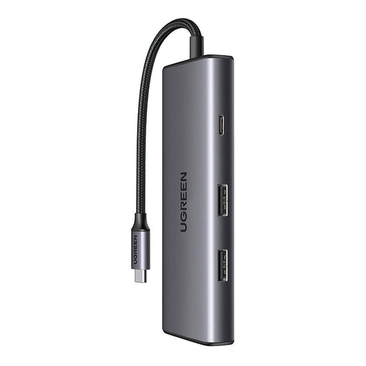 Hub USB-C UGREEN CM498 (15531), 2 x USB-A 3.2 - 2 x USB-C - 1 x HDMI - 1 x SD - 1 x microSD, Siv
