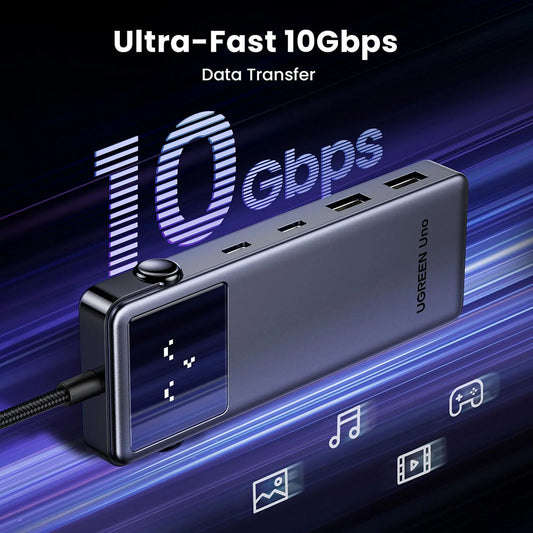 UGREEN Uno USB-C Hub (75177), 2 x USB-A 3.2 - 3 x USB-C - 1 x HDMI, Gray
