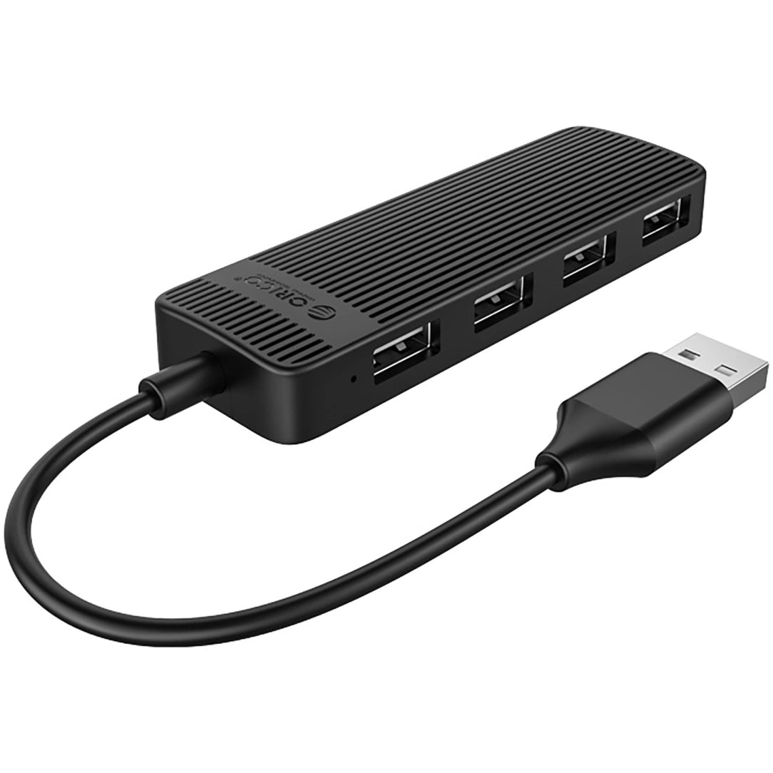Hub USB Orico FL02, 4 x USB-A, črn