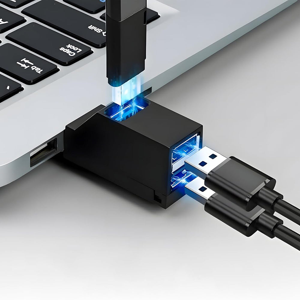 USB Hub Techsuit H11 EchoLink, 3v1, Črn