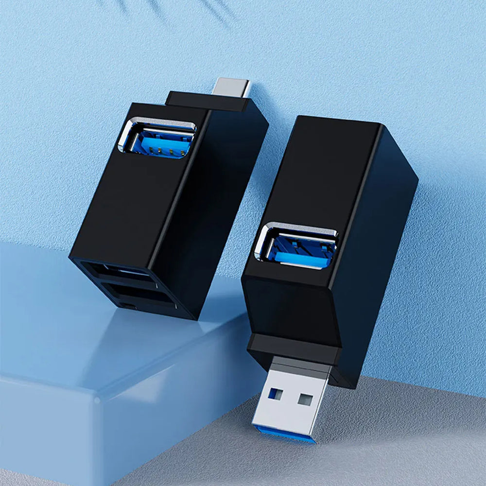 USB Hub Techsuit H11 EchoLink, 3v1, Črn