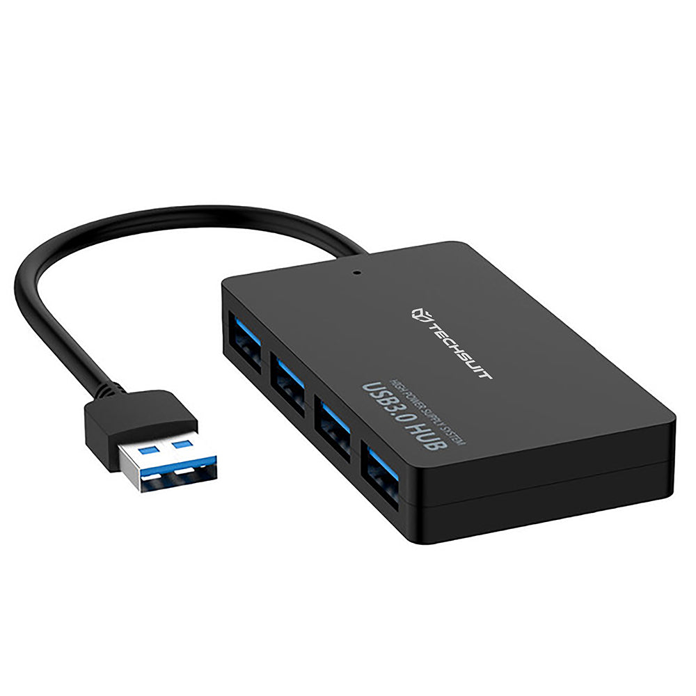 USB Hub Techsuit H15 QuantumNode, 4v1, Črn