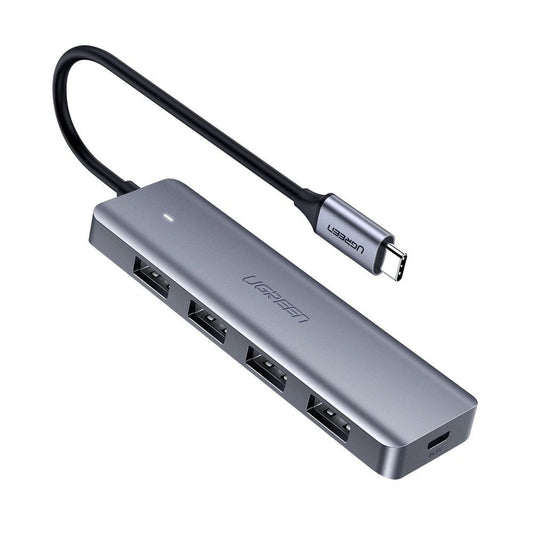 Razdelilnik USB-C UGREEN CM219, 4 x USB-A 3.0, siv