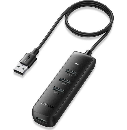 Hub USB UGREEN CM416, 4 x USB-A 3.0, 1m, črn