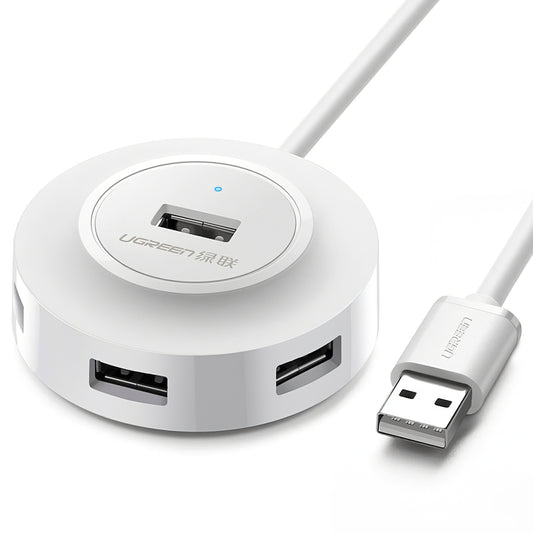 Hub USB UGREEN CR106, 4 x USB-A, 1m, Bel