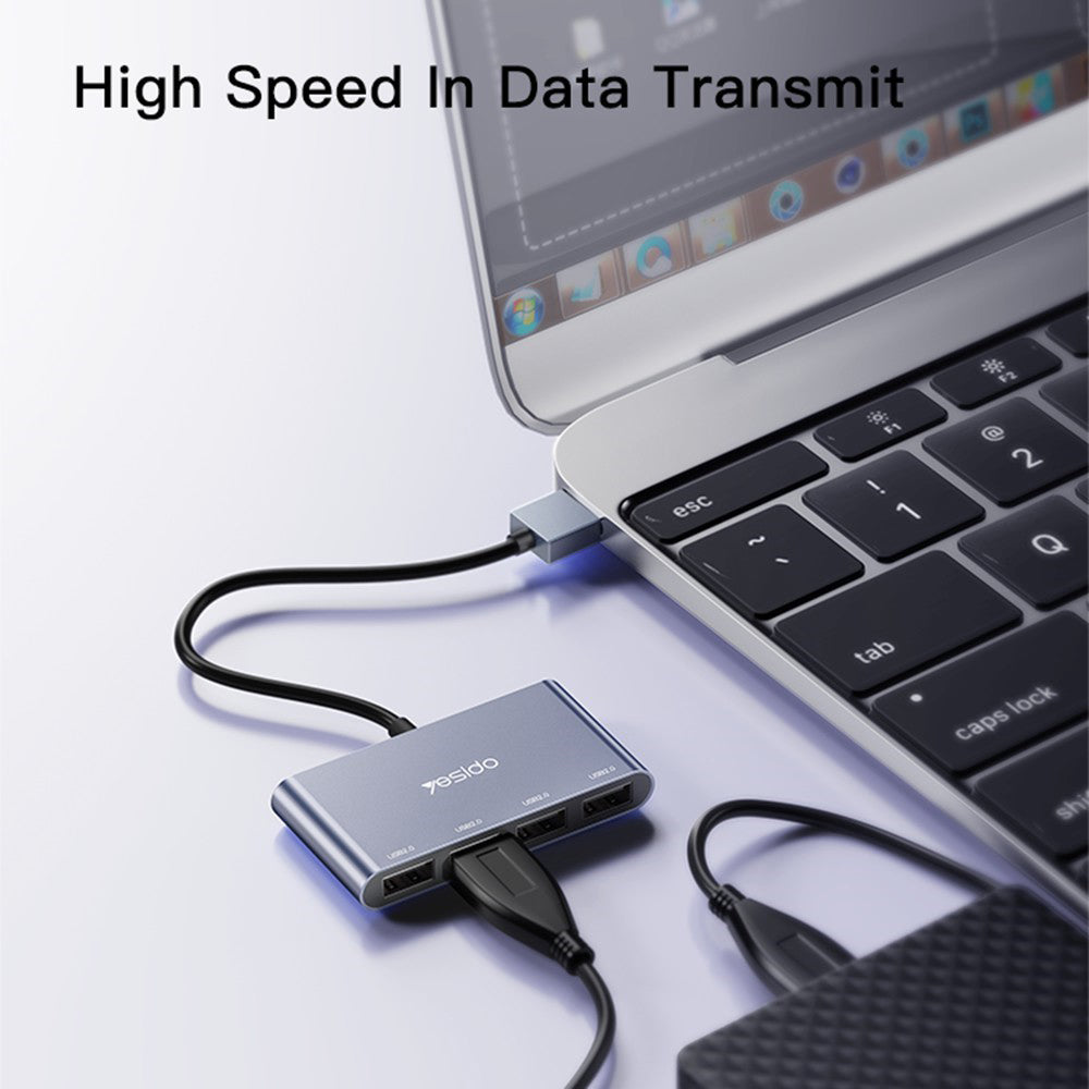 USB Hub Yesido HB12, 4v1, Siv