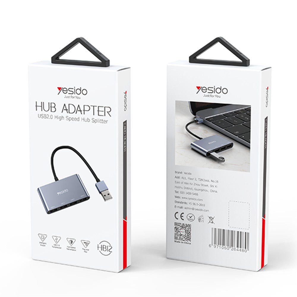 USB Hub Yesido HB12, 4v1, Siv