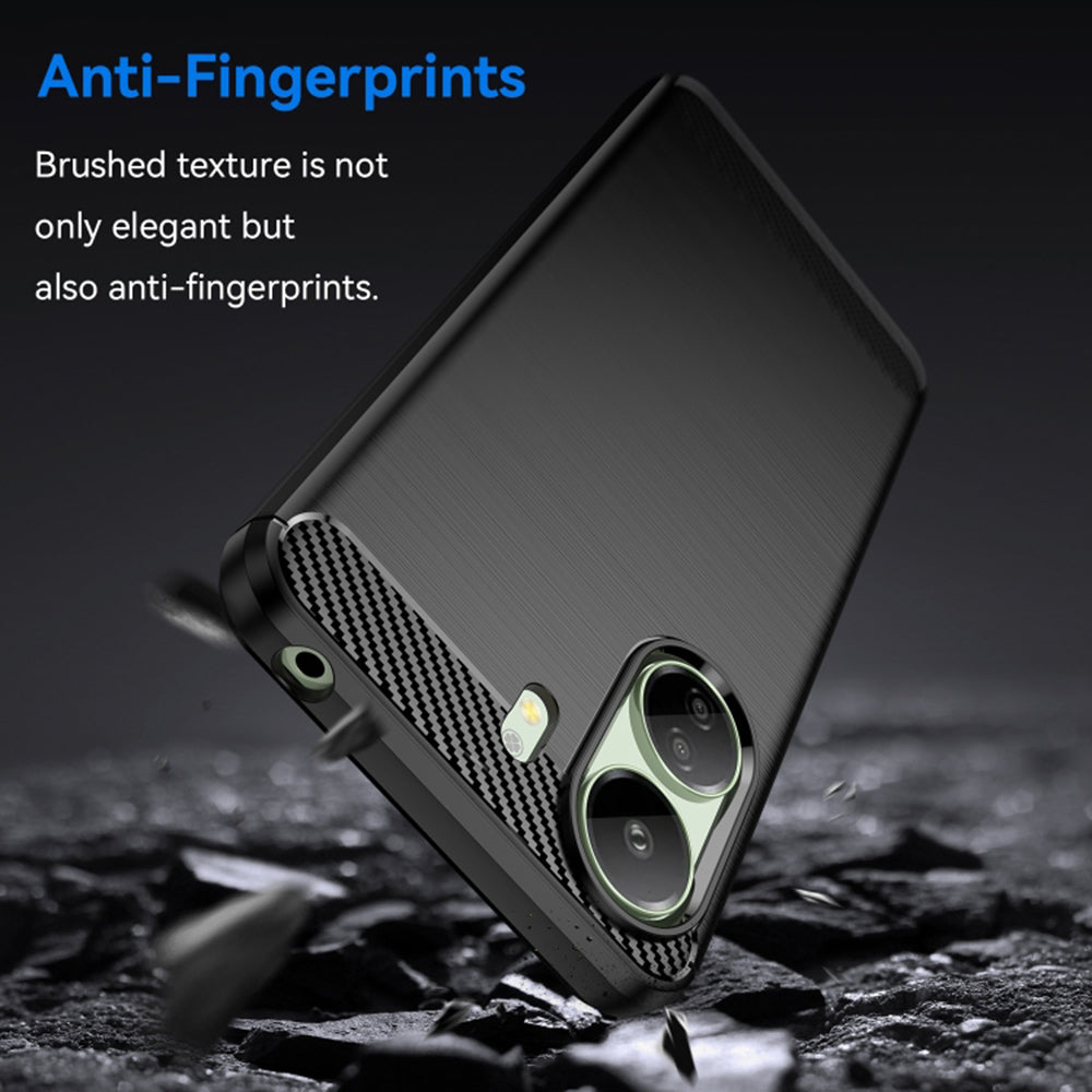 Ovitek s kamero za Xiaomi Poco C65 / Redmi 13C, Techsuit, Carbon, Črn