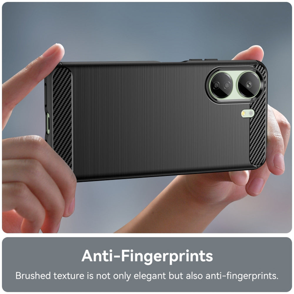 Ovitek s kamero za Xiaomi Poco C65 / Redmi 13C, Techsuit, Carbon, Črn
