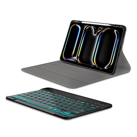 Ovitek s tipkovnico za Apple iPad Pro 11 (2024), Techsuit, CozyTab, Črn