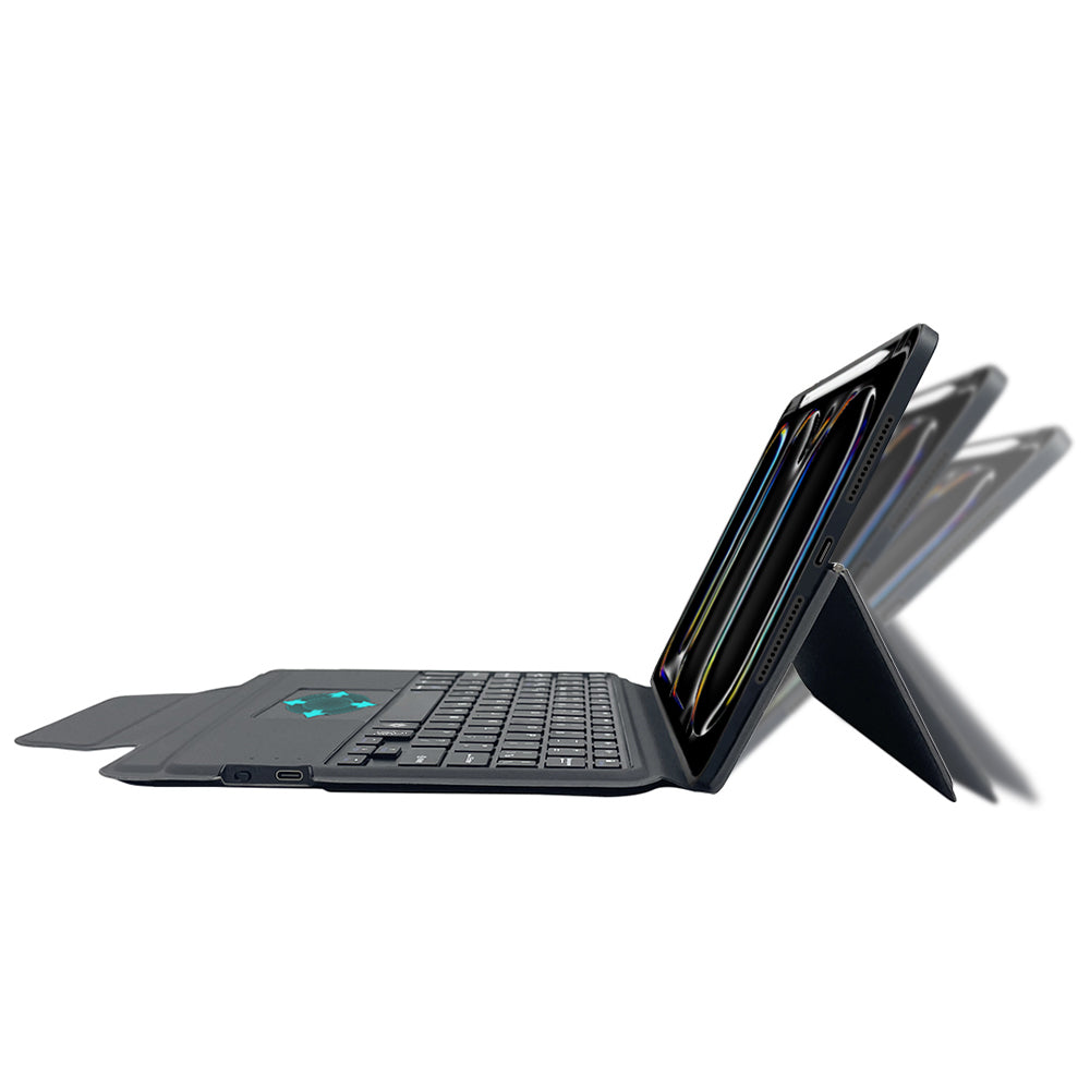 Ovitek s tipkovnico za Apple iPad Pro 11 (2024), Techsuit, KeyTab Pro, Črn
