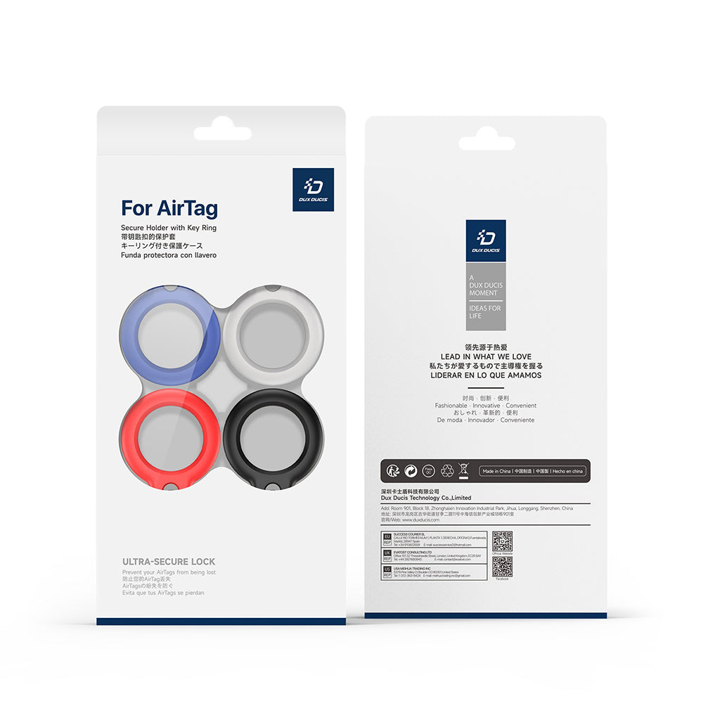 Ovitek DUX DUCIS Secure za Apple AirTag, Set 4 kosov, Različne barve