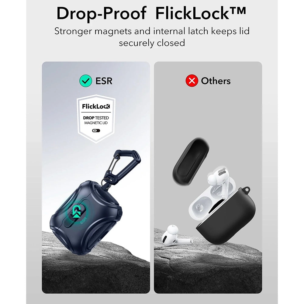 Ovitek ESR Cyber FlickLock za Apple AirPods Pro 3, Modra